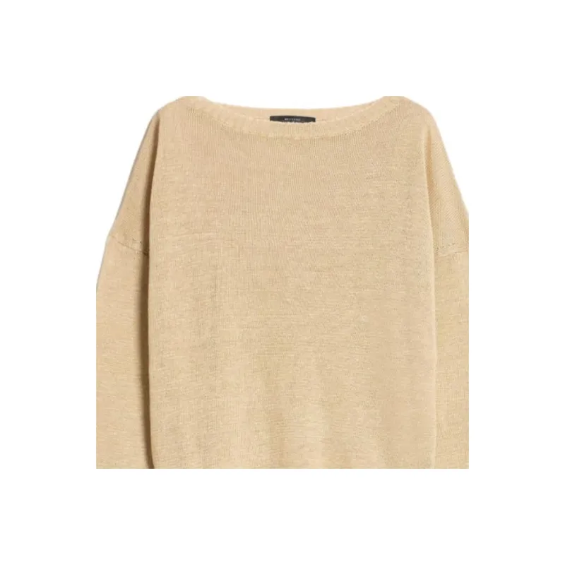 WEEKEND MaxMara Garenna Collection Linen Yarn Sweater Women's Light Umber-4