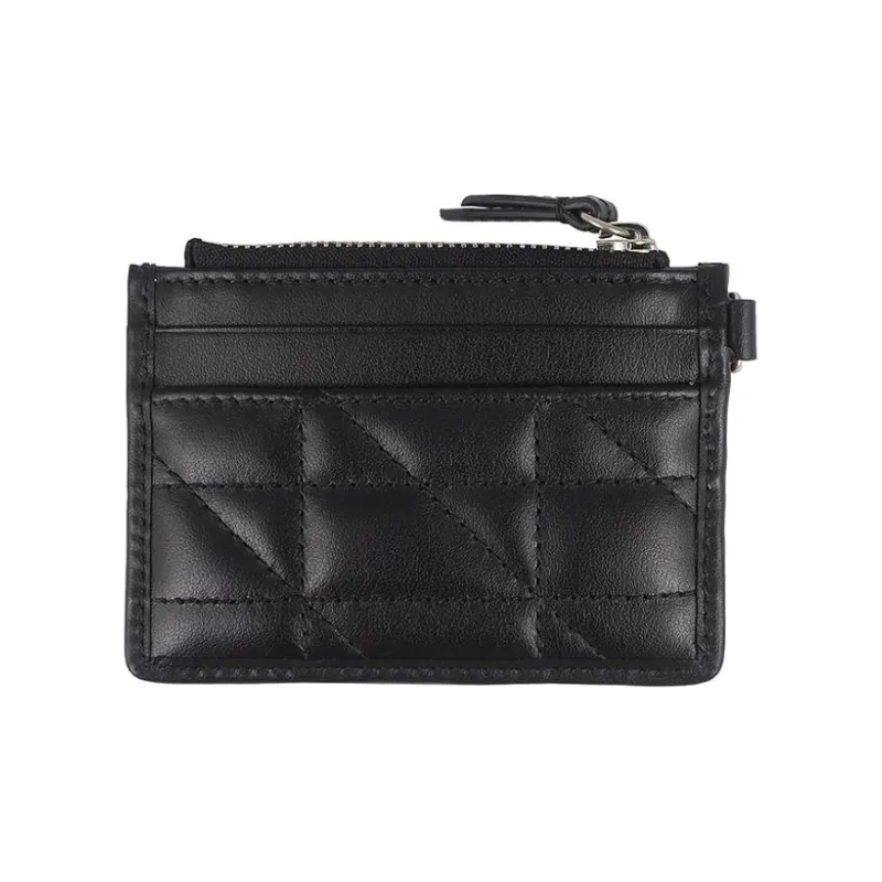 GUCCI Cow Leather Card Holder Women's Black-1