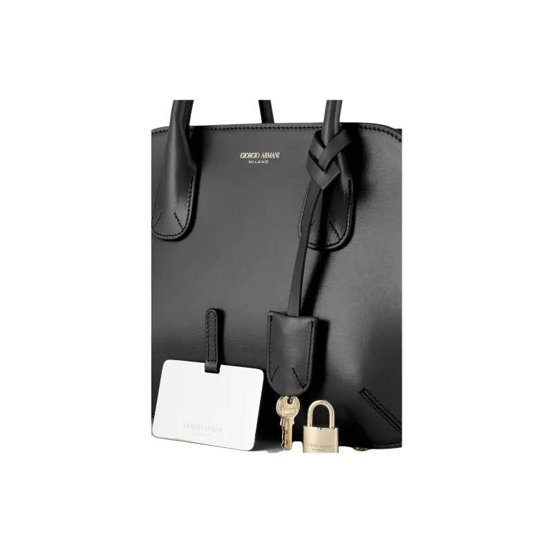 AMANI Cow Leather Handbag Trumpets Women's Black-4