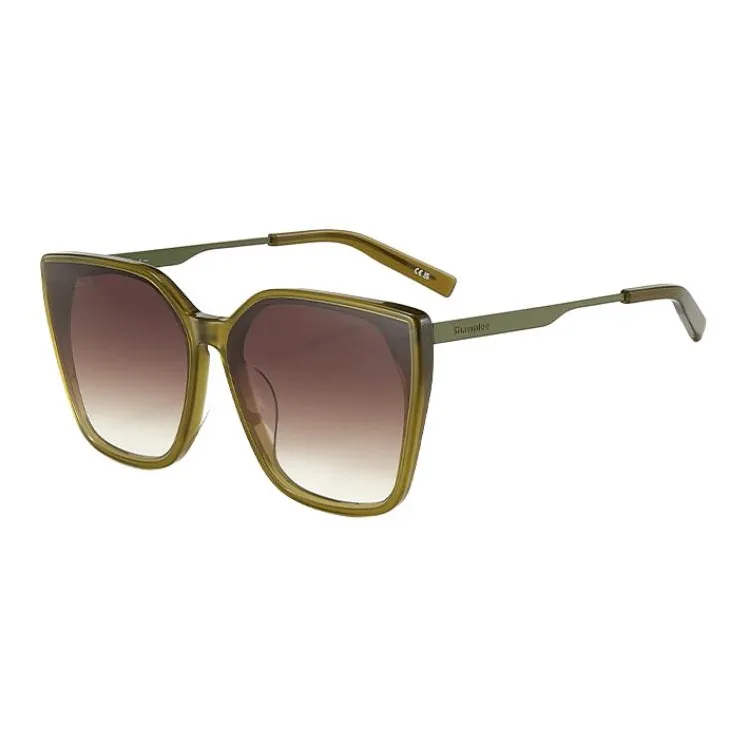 SHAWN LEE Plate Frame Irregular Shape Sunglasses Unisex Multicolor-0