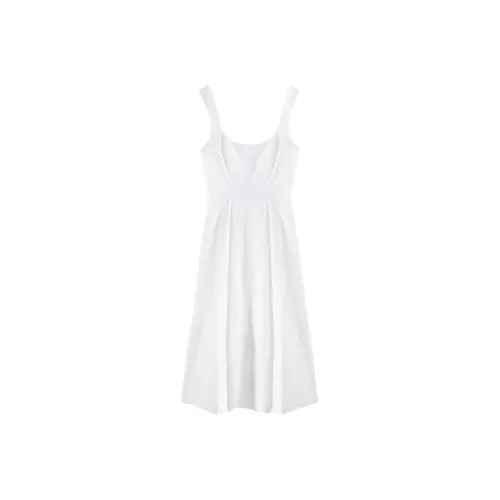 Patrizia Pepe SS25 Sleeveless Dress Women's White