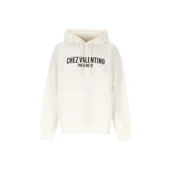 Valentino Logo Printed Drawstring Hoodie