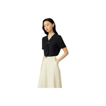 Yiner Shirts Women's Black, Microfiber Chiffon Cooling Top