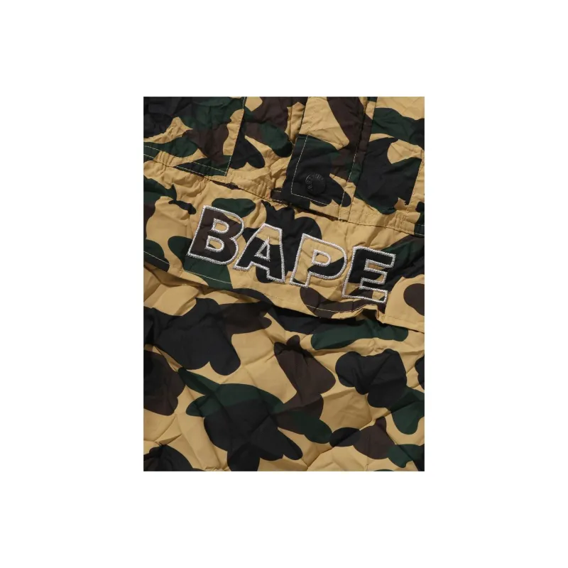 Bape Crinkle Effect 1st Camo Half Zip Hoodie Jacket-4