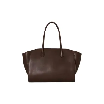 THE ROW Marlo Calfskin Tote Bag, Shopping Bag, Handbag Unisex Dark Brown