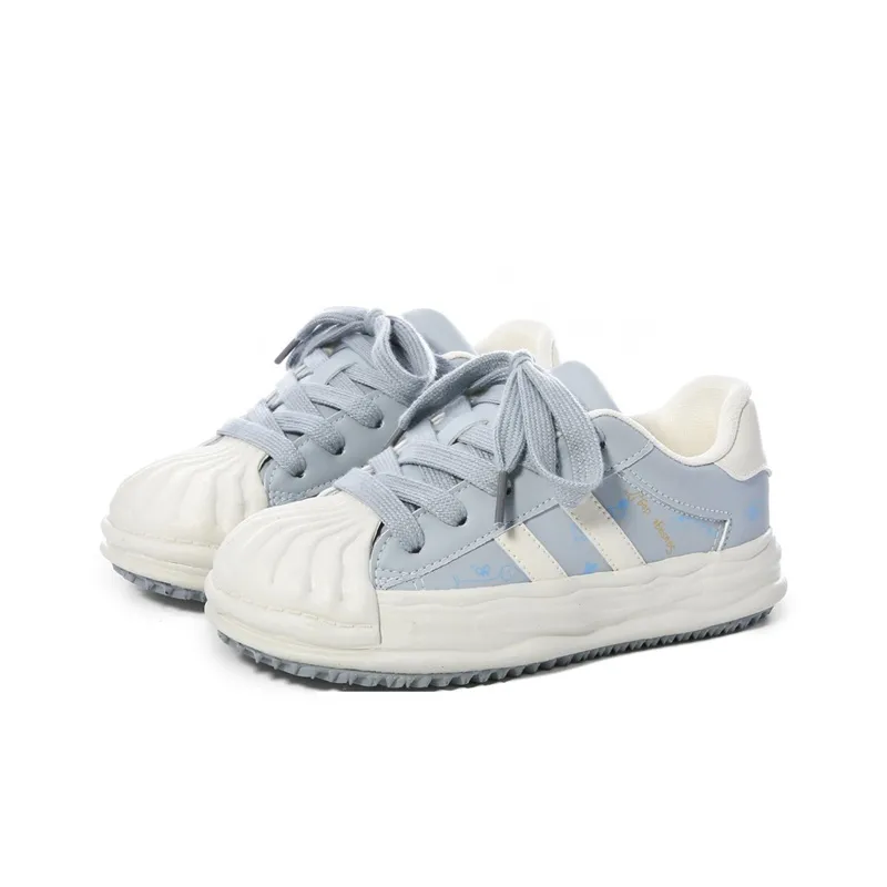 The New Age Family Abrasion Resistant Slip Resistant Low Top Skateboard Shoes Women's Haze Blue-1