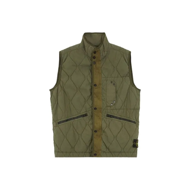 STONE ISLAND Vests Men Green-0