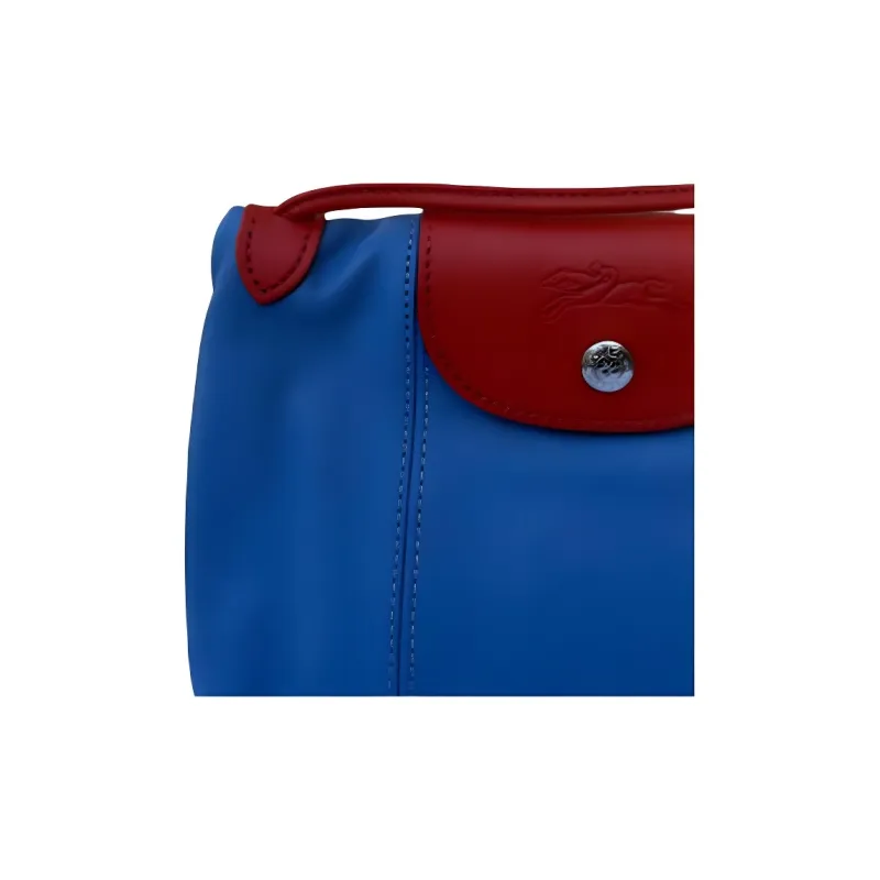 LONGCHAMP Lambskin Handbag Women's Blue & Red-2