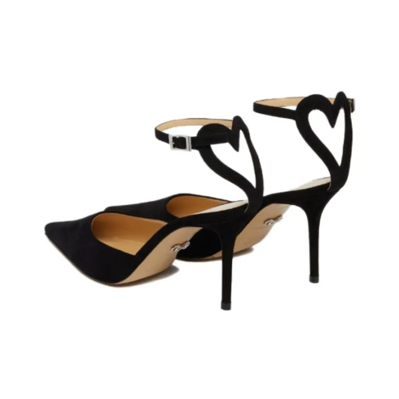 MACH & MACH Slim Heel High Heels 8.5cm Women's Black-3