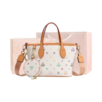 MISS GAIL Synthetic Leather Tote Shoulder Bag, Crossbody Bag, Handbag Women's Monogram Multicolor