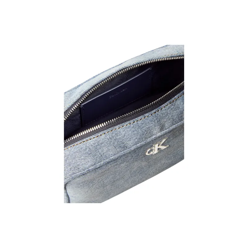 CALVIN KLEIN Denim Camera Bag, Shoulder Bag Unisex Denim Blue-2