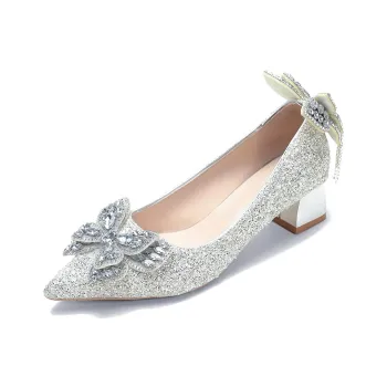 Medd Chunky Heel High Heels Women's Silver