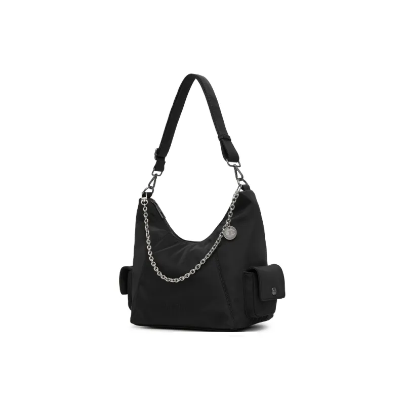Champion Fabric Shoulder Bag Unisex Medium Blue Denim/Black/Black Gray/Silver White-6