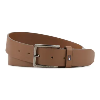 Tommy Hilfiger Cow Leather Belts Men's Brown 3.5cm