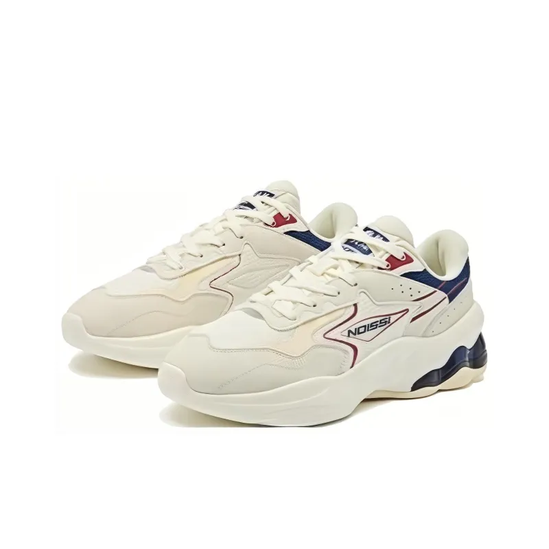 QIAODAN Non slip Lightweight Low Top Casual Shoes Men's White Blue-2