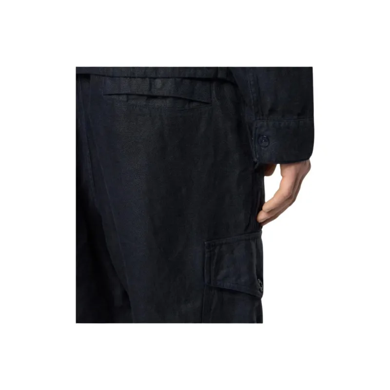 STONE ISLAND Ghost Collection SS25 Cargo Pants Men's Marine Blue-4
