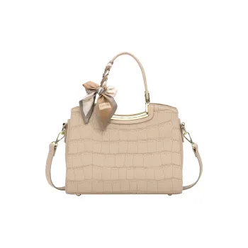 H YXIANG Microfiber Synthetic Leather Crossbody One Shoulder Handbag Women's Apricot