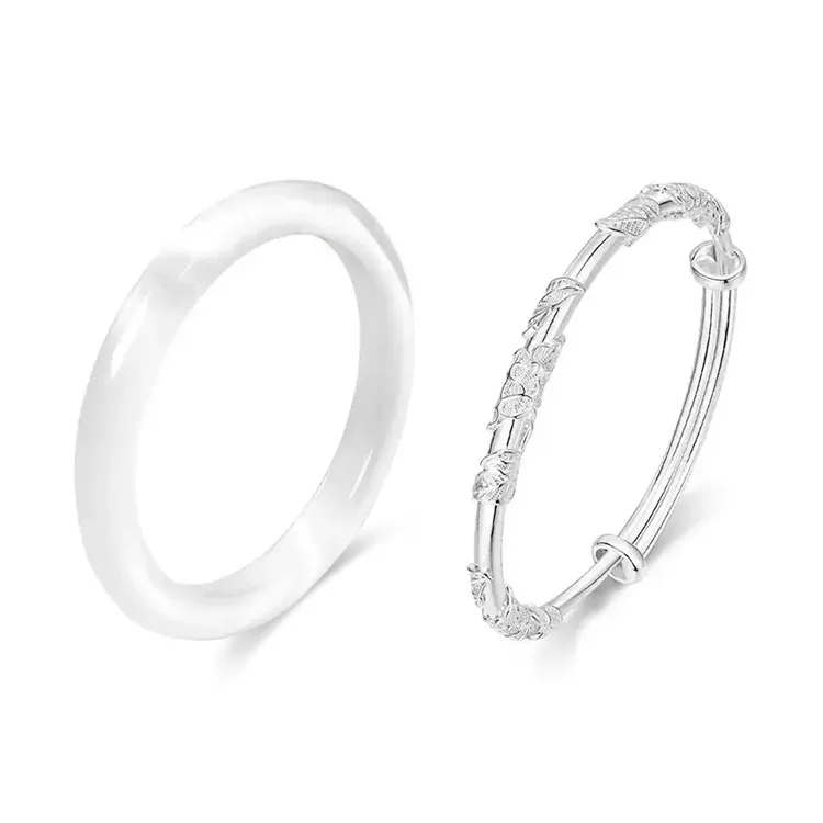 KING TAI SANG Glass Cat Eye Bangles Women's-4