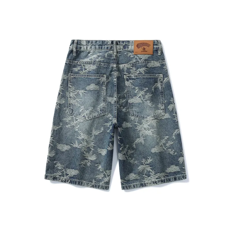 SANTASTIC Denim Shorts Men Blue-1