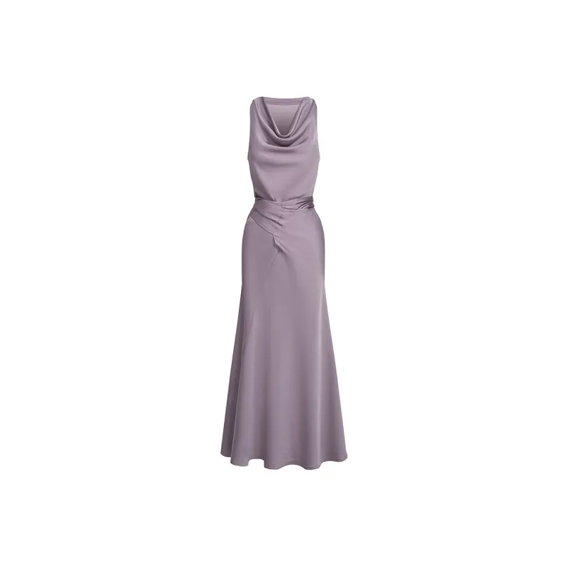 Mu Xiao Xin Slip Dresses Women's Purple-0