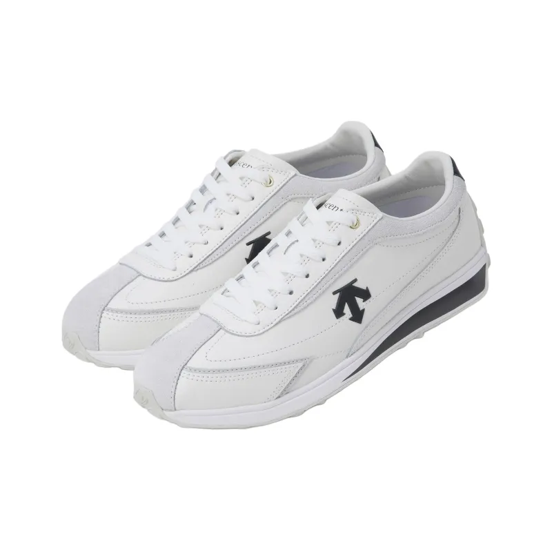 DESCENTE Cron Racer Anti Slip Wear Resistant Low Top Casual Shoes Unisex White Black-1