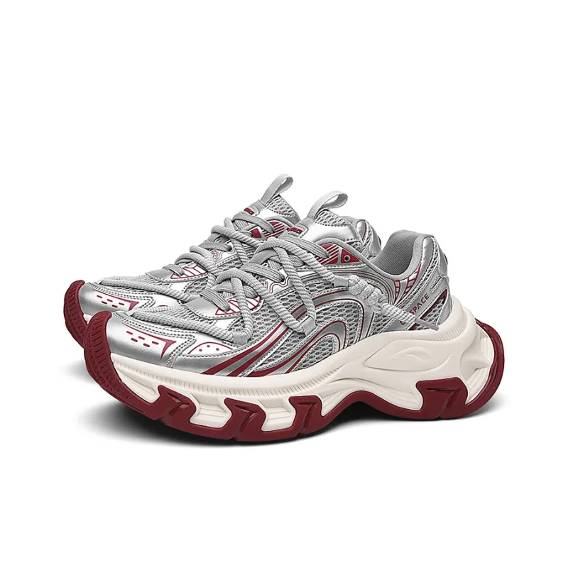 China Aerospace Breathable Lightweight Height Increasing Low Top Chunky Sneakers Men's-8