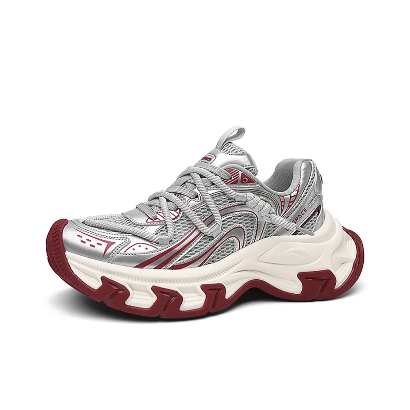 China Aerospace Breathable Lightweight Height Increasing Low Top Chunky Sneakers Men's-7