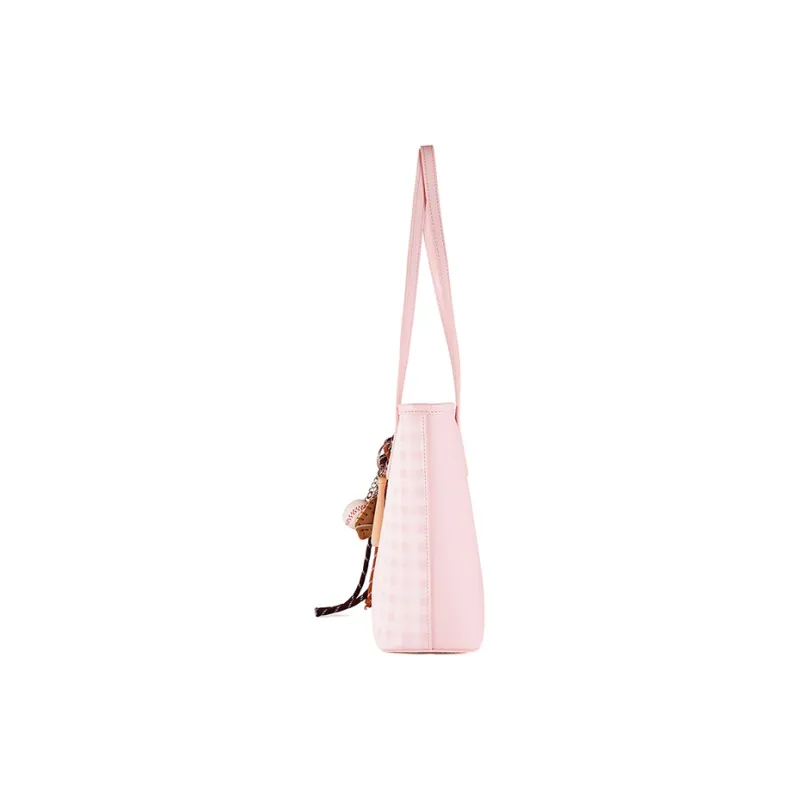Vigno Synthetic Leather One Shoulder Bag Women's Pink-4