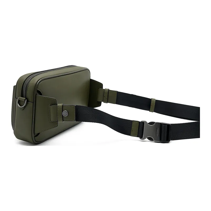 PEDRO Microfiber Shoulder Bag Men's Black/Beige-15