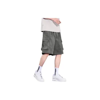 Menglaini Casual Shorts Unisex Army Green