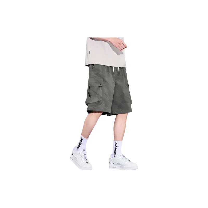 Menglaini Casual Shorts Unisex Army Green-0