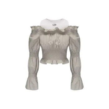 GIMING Shirts Women's White+Gray