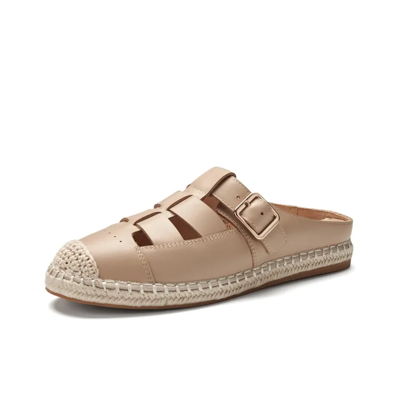 PT'SON Rubber Sole Abrasion Resistant Closed Toe Slippers Women's-6