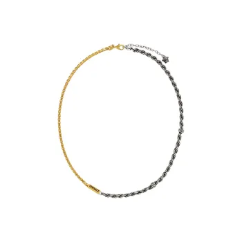 VERSACE Metal Necklaces Women's Gray/Gold