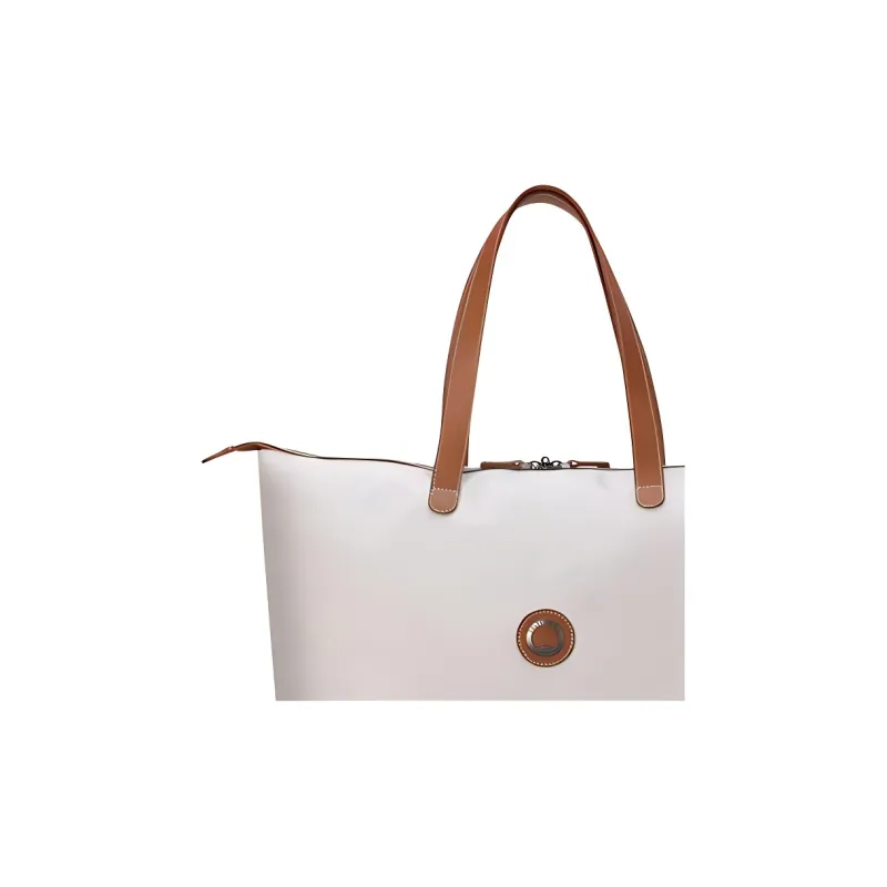 DELSEY Recycled Polyester Tote Bag Shopping Bag Shoulder Bag Handbag Unisex Ecru-1