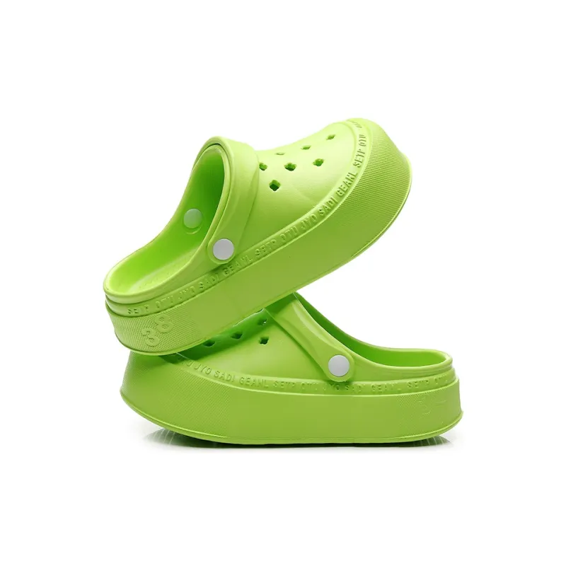 XGGC Summer Eva Closed Toe Mules Platform Height Increasing Squashy And Bouncy Feeling Slippers Soft Sole Casual Clogs-18