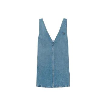 PRADA Dress Denim V Neck