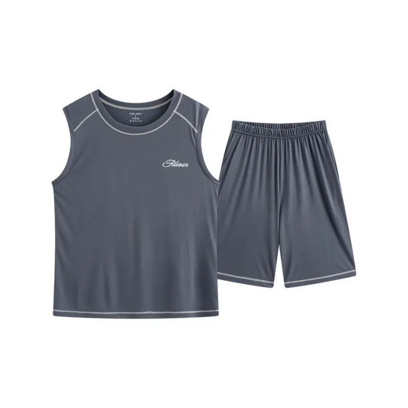 Close fitting Areas Pajama Set Men's-9
