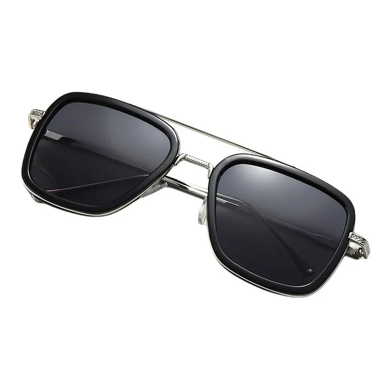 JEANSWEST Plastic Metal Square Sunglasses Unisex-1