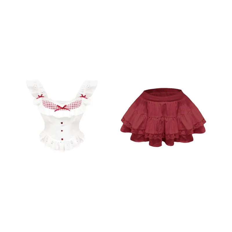 Udon House Two Piece Skirt Sets Women's-0