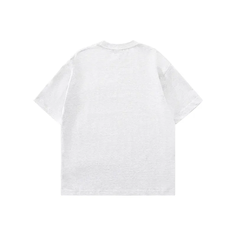 ALEXANDRO FRATELLI Crew Neck Minimalist Versatile Base Layer Versatile Basic T Shirt Unisex Black White Gray-7