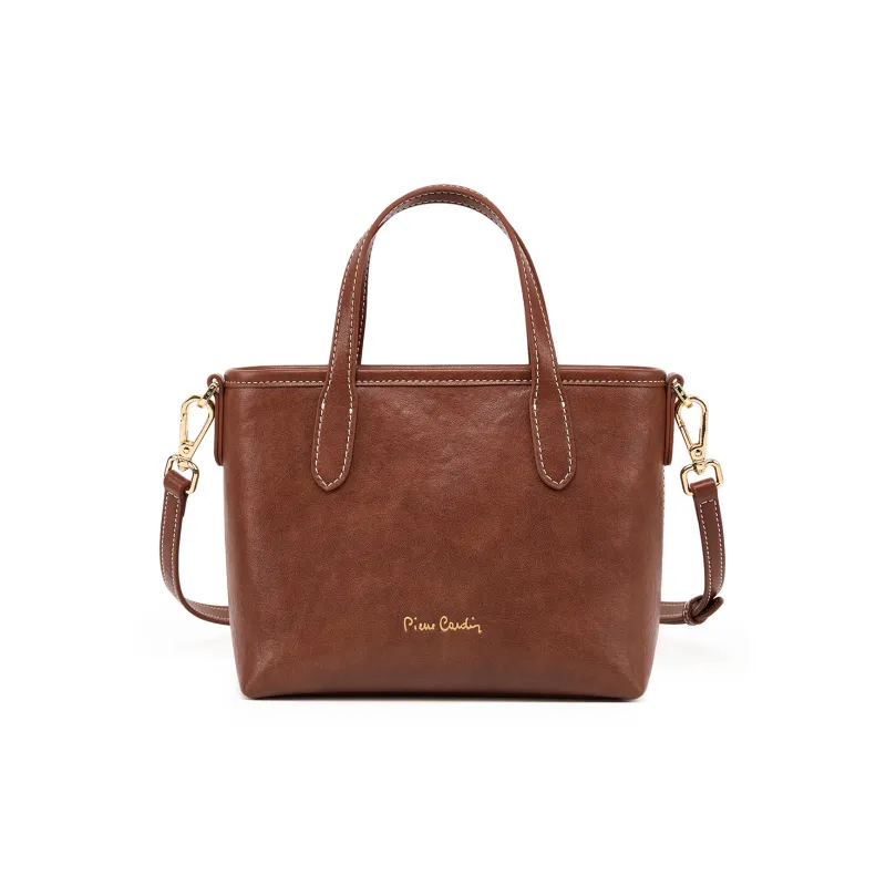 PIERRE CARDIN Cow Leather Shoulder Bag, Handbag, Crossbody Bag Regular Women's Black/Beige/Coffee-9