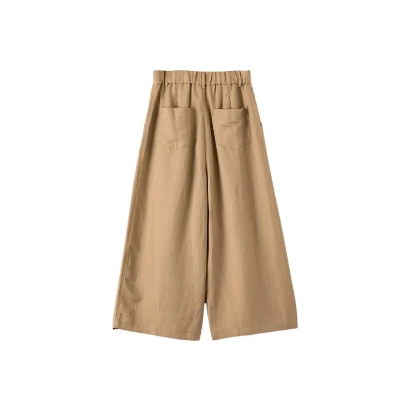Late White Casual Pants Women's Light Coffee-1