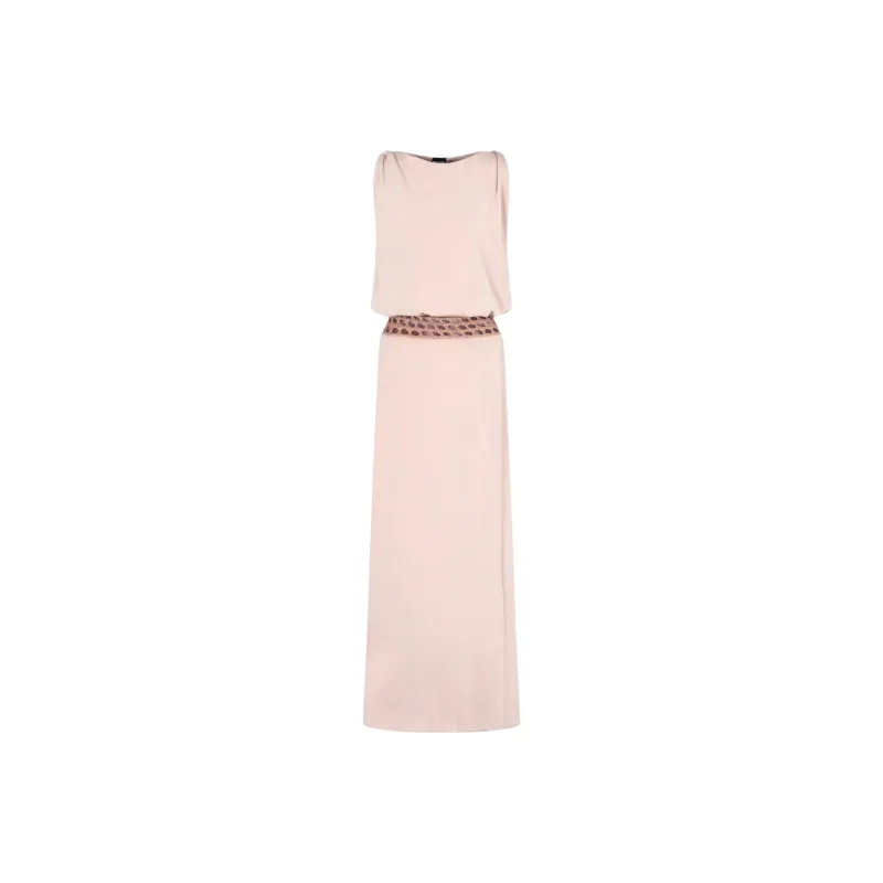 GIORGIO ARMANI Shiny Long Viscose Jersey Long Dress-0