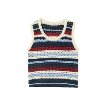 3COLOUR Knitwear Women's Navy Blue Stripes