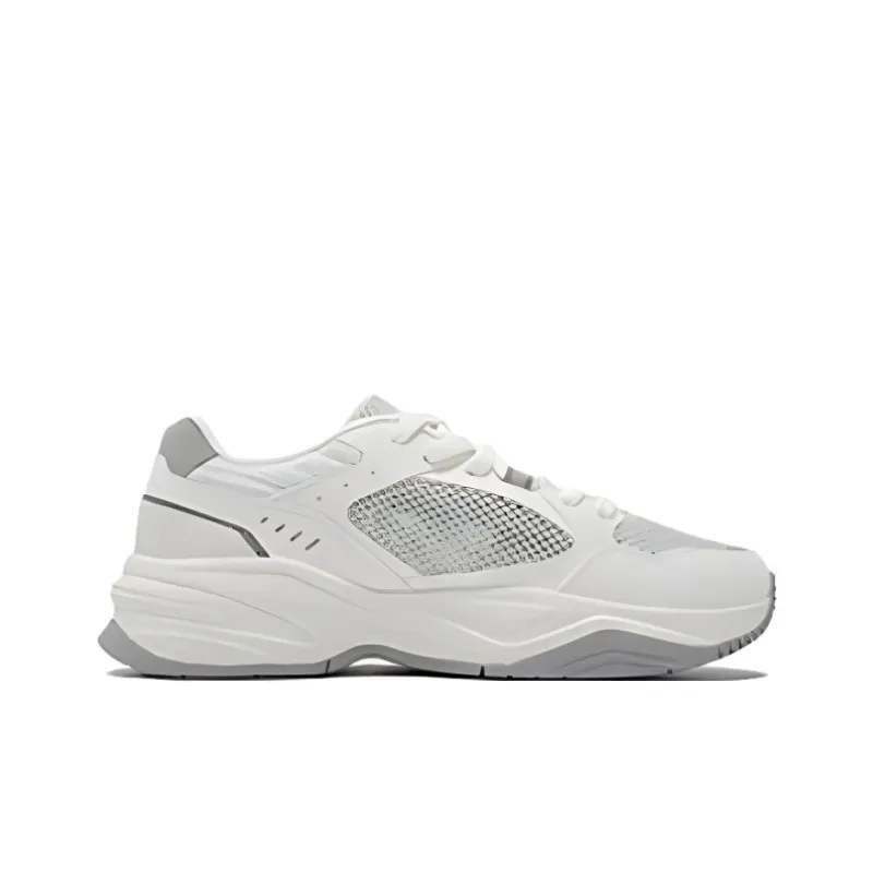 361° Walk Anti Slip Wear Resistant Low Top Casual Shoes Men's White Gray-1