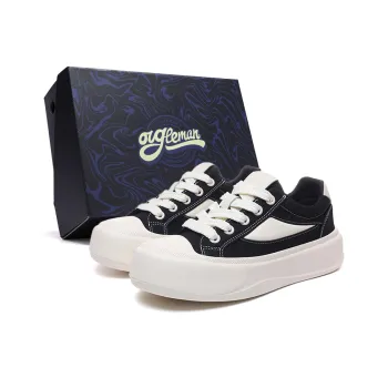 OUGLEMEN Wrapping, Wear Resistant And Non Slip Low Top Casual Shoes Men's Box