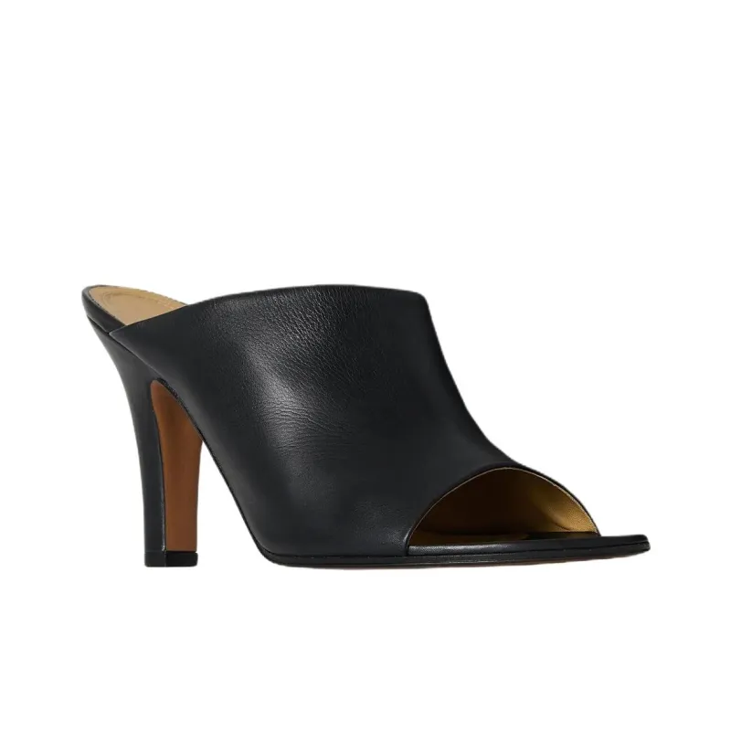 THE ROW Slide Slippers 9cm Women's Black-2