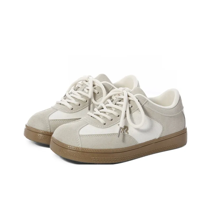 The New Age Family Low Top Skateboard Shoes Women's Beige-1