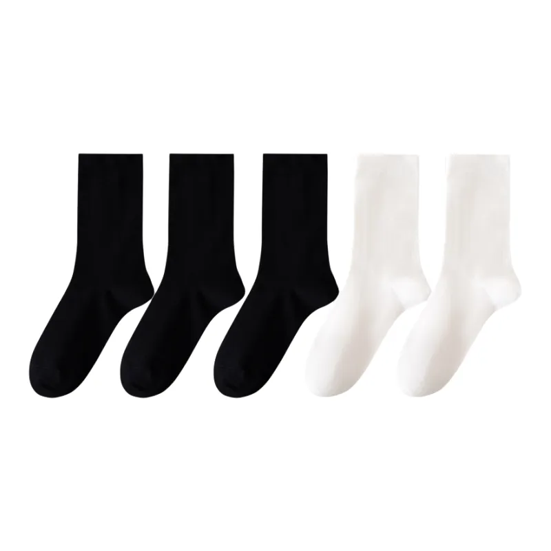 MIANWUQI Mid Calf Socks Women's 5 Pack-28
